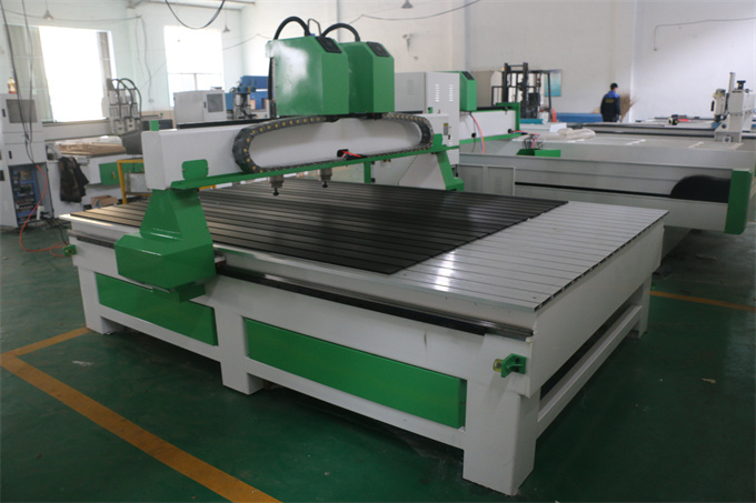 Double Heads Wood Kitchen Cabinet Door Making Cnc Router Machinery 1800*2500mm